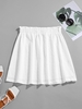 ZAFUL Mini Jupe Broderie Anglaise à Volants M Blanc
