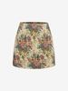 ZAFUL Mini-Jupe Moulante en Jacquard Motif Floral S Café lumière