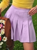ZAFUL Mini-Jupe Plissée à Taille Haute M Mauve