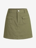 ZAFUL Mini-Jupe Zippée L Vert profond