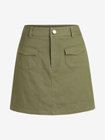 ZAFUL Mini-Jupe Zippée L Vert profond