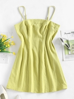 ZAFUL Mini Robe à Bretelle Fine S Vert clair