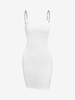 ZAFUL Mini Robe Ajustée à Chaîne à Bretelle M Blanc