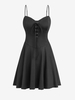 ZAFUL Mini Robe Corset à Lacets M Noir