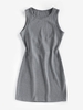 ZAFUL Mini Robe Côtelée Découpée à Cordon S Gris clair