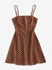 ZAFUL Mini-Robe Découpée à Pois S Café