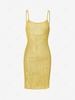 ZAFUL Mini Robe Fendue à Bretelle Ouverte en Tricot S Deep yellow