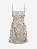 ZAFUL Mini-Robe Fendue Découpée à Imprimé Fleurie S Rose clair