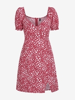 ZAFUL Mini Robe Fendue Tordue Imprimée Fleurie S Rouge