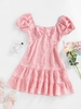 ZAFUL Mini Robe Fleurie Imprimée à Manches Bouffantes à Volants Xl Rose clair
