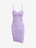 ZAFUL Mini Robe Moulante à Bretelle à Volants S Violet clair