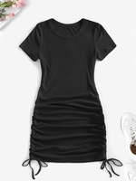 ZAFUL Mini-Robe Moulante Côtelée Sanglée Xl Noir