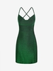 ZAFUL Mini Robe Métallisée à Lacets S Vert profond
