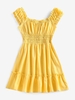 ZAFUL Mini Robe Plissée S Jaune