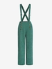 ZAFUL Pantalon à Bretelle Boutonné en Velours Côtelé M Vert profond