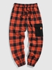 ZAFUL Pantalon à Carreaux avec Poche Contrastée Xxl Orange foncé