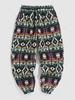 ZAFUL Pantalon à Manchette Elastique en Laine à Imprimé Aztèque Style Ethnique L Multi a
