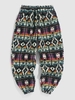 ZAFUL Pantalon à Manchette Elastique en Laine à Imprimé Aztèque Style Ethnique S Multi a