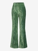 ZAFUL Pantalon Bootcut Texturé en Velours avec Poches S Vert