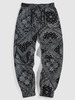 ZAFUL Pantalon Cargo à Imprimé Bandana Cachemire Streetwear Esthétique Y2K Xl Noir