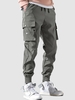 ZAFUL Pantalon Cargo de Jongging avec Multi-Poches à Cordon Techwear M Gris foncé