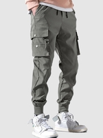 ZAFUL Pantalon Cargo de Jongging avec Multi-Poches à Cordon Techwear Xxl Gris foncé