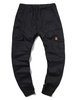 ZAFUL Pantalon Cargo en Couleur Unie avec Poche à Cordon Xl Noir