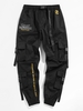 ZAFUL Pantalon Cargo Lettre Brodée M Noir