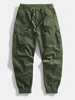 ZAFUL Pantalon Cargo Rebord Elastique avec Multi-Poches Design en Velours Côtelé Xxl Vert profond