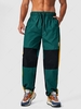 ZAFUL Pantalon Collant Imperméable en Blocs de Couleurs à Cordon pour Extérieur M Vert profond