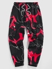 ZAFUL Pantalon Contrasté Technique à Imprimé Abstrait Xxl Noir