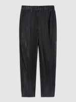 ZAFUL Pantalon Décontracté Plissé Long en Couleur Unie Xl Noir