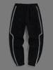 ZAFUL Pantalon de Jogging de Sport Rayé Réfléchissant en Laine S Noir