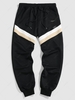 ZAFUL Pantalon de Jogging en Blocs de Couleurs Jointif L Noir
