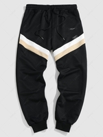 ZAFUL Pantalon de Jogging en Blocs de Couleurs Jointif M Noir