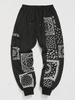 ZAFUL Pantalon de Jogging Floral à Imprimé Cachemire Xl Noir