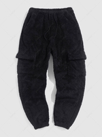 ZAFUL Pantalon de Jogging Fourré avec Poche Design L Noir