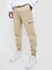 ZAFUL Pantalon de Jogging Lettre Brodée à Rabat avec Poche à Rabat en Laine S Café lumière