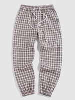 ZAFUL Pantalon de Jogging Motif à Carreaux à Cordon Xl Vert clair