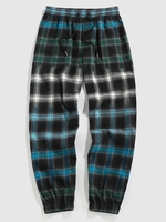 ZAFUL Pantalon de Jogging Ombre à Carreaux Imprimé Xl