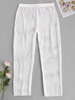 ZAFUL Pantalon de Plage Ajouré Au Crochet de Grande Taille avec Nœud Papillon Xxxl Blanc