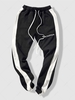 ZAFUL Pantalon de Sport à Imprimé Lettre en Blocs de Couleurs S Noir