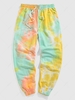 ZAFUL Pantalon de Sport Teinté Imprimé à Cordon L Orange
