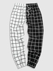 ZAFUL Pantalon de Survêtement Bicolore à Carreaux Imprimé Xxl