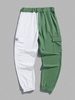 ZAFUL Pantalon de Survêtement de Jogging Cargo Bicolore L Vert clair
