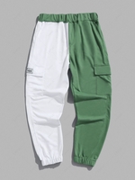 ZAFUL Pantalon de Survêtement de Jogging Cargo Bicolore L Vert clair