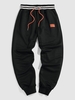 ZAFUL Pantalon de Survêtement de Jogging Jointif Lettre Rayée M Noir