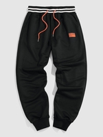 ZAFUL Pantalon de Survêtement de Jogging Jointif Lettre Rayée M Noir