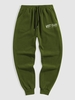 ZAFUL Pantalon de Survêtement Polaire Brodé Style Ouest L Vert profond