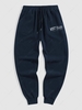 ZAFUL Pantalon de Survêtement Polaire Brodé Style Ouest S Bleu profond